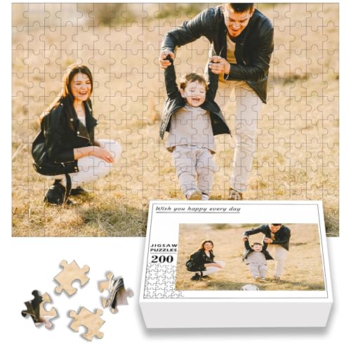 GMDLSK Personalisiert Puzzle Selbst Gestalten 35/70/120/200/300/500/1000/1500/2000/3000 Teile, Personalisiertes Puzzle mit eigenem Bild, Lustige Puzzles für Erwachsene/Familien von GMDLSK