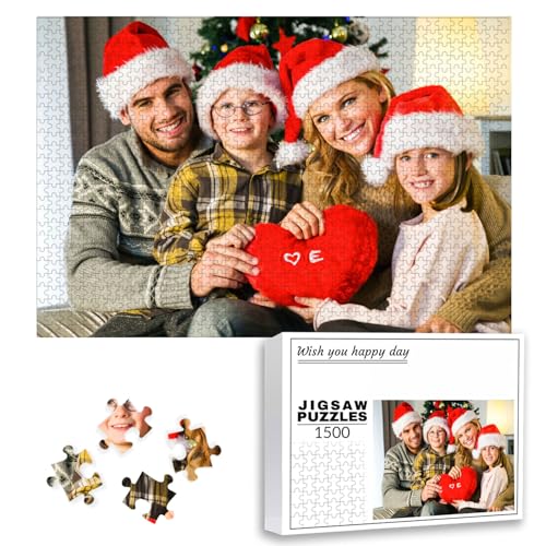 GMDLSK Personalisiert Puzzle Selbst Gestalten 35/70/120/200/300/500/1000/1500/2000/3000 Teile, Personalisiertes Puzzle mit eigenem Bild, Lustige Puzzles für Erwachsene/Familien von GMDLSK