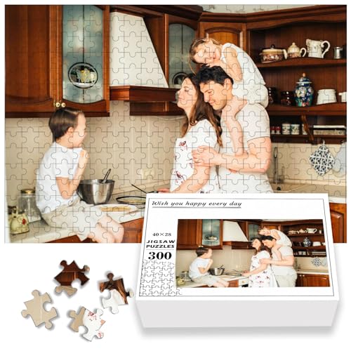 GMDLSK Personalisiert Puzzle Selbst Gestalten 35/70/120/200/300/500/1000/1500/2000/3000 Teile, Personalisiertes Puzzle mit eigenem Bild, Lustige Puzzles für Erwachsene/Familien von GMDLSK