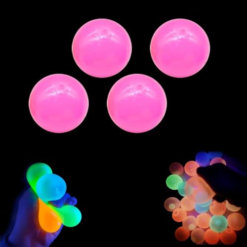 Glorbs Balls, Dream Balls, Glorbs Sticky Balls, Dream Balls Glow in The Dark That Stick, Glow in The Dark Sticky Balls That Stick to The Ceiling, Dream Balls Stress Balls for Adults (Pink) von GMSA