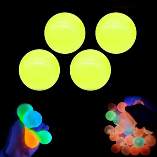 Glorbs Balls, Dream Balls, Glorbs Sticky Balls, Dream Balls Glow in The Dark That Stick, Glow in The Dark Sticky Balls That Stick to The Ceiling, Dream Balls Stress Balls for Adults (Yellow) von GMSA