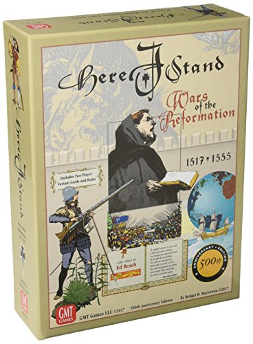 GMT Games Here I Stand: Wars of the Reformation 1517-1555 500th Anniversary Edition - English (Brettspiel) für 1-6 Spieler ab 14 Jahren von Unbekannt