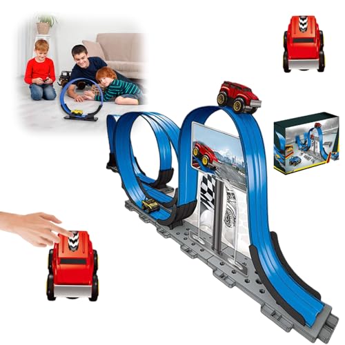 Anti Gravity Car & Track Set, 2024 Neu Anti Schwerkraft Track Builder Auto Spielzeug, Auto mit Eisenbahn ab 3 4 5 6 Jahre Junge Mädchen, Cars Autorennbahn für Kinder Geschenk ﻿ (Stil 4) von GMTEO