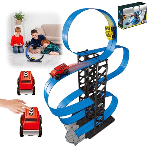 Anti Gravity Car & Track Set, 2024 Neu Anti Schwerkraft Track Builder Auto Spielzeug, Auto mit Eisenbahn ab 3 4 5 6 Jahre Junge Mädchen, Cars Autorennbahn für Kinder Geschenk ﻿ (Stil 5) von GMTEO