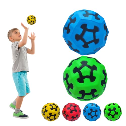 Astro Jump Ball, 2024 Neu Super Hüpfendes Space Ball Spielzeug 7cm am Höchsten Springender Gummiball, Spielzeug Springball Planeten Hüpfbälle für Kinder Party Gift (Blau + Grün) von GMTEO