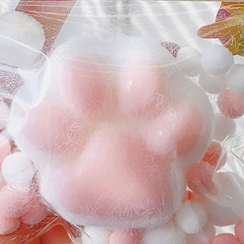 Cat Paw Anti Stress Ball, 2024 Neu Squeeze Spielzeug, Katzenpfoten Quetschspielzeug mit Bällen Lustig, Sensory Toys, Funny Squeeze Antistressball Erwachsene, Squishy Toy (weiß) von GMTEO