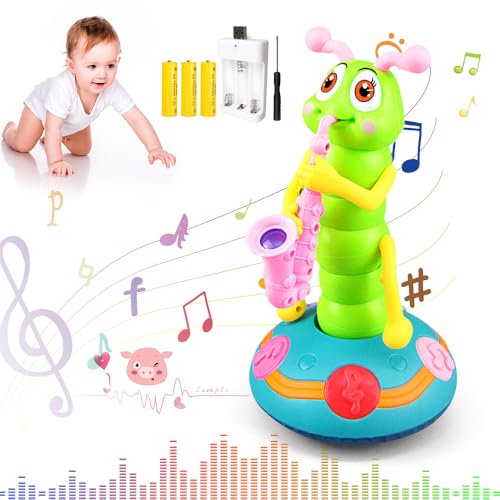 GMTEO Elektrisches Caterpillar Dance Toy, 2025 Neu Singender Baby Musikspielzeug, Krabbelspielzeug Baby Spielzeug ab 1 Jahr mit Beleuchtung, Intelligenter Kinderspielzeug ﻿ (1 stück) von GMTEO