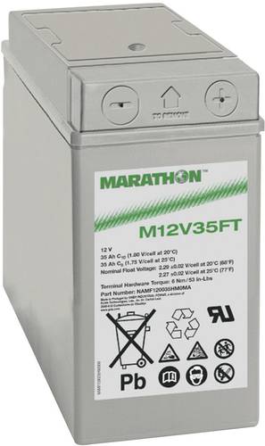 GNB Marathon EXIM12V35FT NAMF120035HM0FB Bleiakku 12V 35Ah Blei-Vlies (AGM) (B x H x T) 107 x 189 x von GNB Marathon