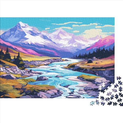 Seen schneebedeckte Berge Puzzle 1000 Teile Pädagogisches Spielzeug 1000 Stück Puzzle Puzzles Für Erwachsene Teenager Geschicklichkeitsspiel Für Die Ganze Familie Home Dekoration Puzzle Ab 14 Jahren von GNMRTFEAE