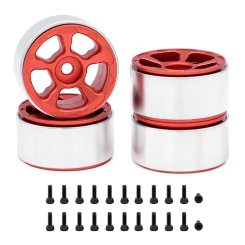 GNURBDILFO 4 STÜCKE 1,0 Metallfelgen für 1/24 1/18 RC Crawler Car Axial SCX24 AX24 FCX24 Enduro24 TRX4M, Schmale 5-Speichen Rot GNURBDILFO 4 STÜCKE 1,0 Metallfelgen für 1/24 1/18 RC Crawler Car Axial SCX24 AX24 FCX24 Enduro24 TRX4M, Schmale 5-Speichen Rot von GNURBDILFO