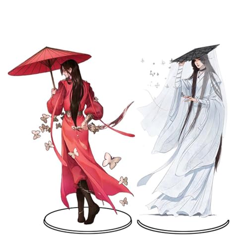 8pcs Tian Guan Ci Fu Anime Figuren Xie Lian/Hua Cheng Doppelseitigen Druck Acryl Desktop Plakette Ornamente Nach Hause Dekoration Modell Sammlung Geschenk 16cm (Type16, 16cm) von GOBIWM