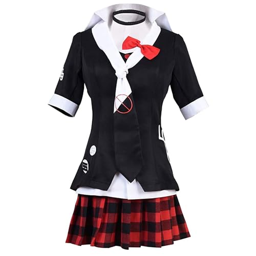 GOBIWM Anime Cosplay Kostüm Enoshima Junko Cosplay Yumeno Himiko Cosplay Uniform Outfit Komplettes Set Perücke Zubehör Kostüme Halloween Karneval Dress Up Party (Enoshima Junko, S) von GOBIWM