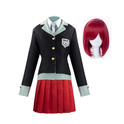 GOBIWM Anime Cosplay Kostüm Enoshima Junko Cosplay Yumeno Himiko Cosplay Uniform Outfit Komplettes Set Perücke Zubehör Kostüme Halloween Karneval Dress Up Party (Yumeno Himiko mit Perücke, S) von GOBIWM