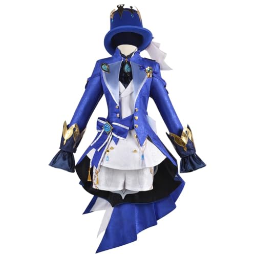 GOBIWM Anime Game Cosplay Kostüm Charakter Full Suit Outfit Perücke Arlecchino Fatui Cosplay Lynette Kostüm Focalors Cosplay Klee Kostüme Halloween Karneval Dress Up Party (Focalors 1, XXL) von GOBIWM