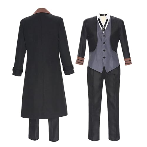 GOBIWM Bungo Stray Dogs Costume Dazai Osamu Cosplay Uniform Chuuya Nakahara Uniforms Full Set Anime Halloween Cosplay Outfit (Chuuya Nakahara Black Set, S) von GOBIWM