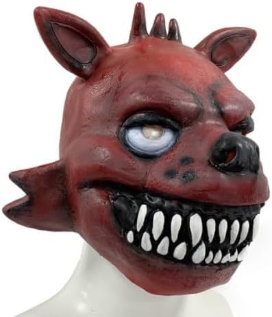 GOBIWM FNAF Cosplay Maske Foxy Chica Sonne FNAF Maske Vollkopf Verkleidung Maskerade Cosplay Tiermasken Halloween Horror Masken mit FNAF Charakteren Kopfbedeckung (Typ 2, F) von GOBIWM