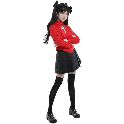 GOBIWM Fate Stay Night Kostüm FGO Cosplay Tohsaka Rin/Okita Soji Cosplay Set Anime Cosplay Kostüm Halloween Party (Tohsaka Rin, L) von GOBIWM