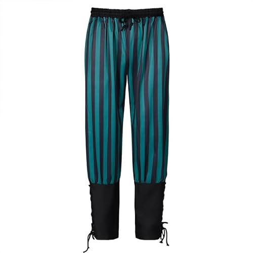 GOBIWM Mittelalterliche Herren-Hose, Retro-Stil, Leggings, Piraten-Cosplay, Kostüm, Wikinger, Halloween, Karneval, Verkleidungsparty (Typ 1, M) von GOBIWM