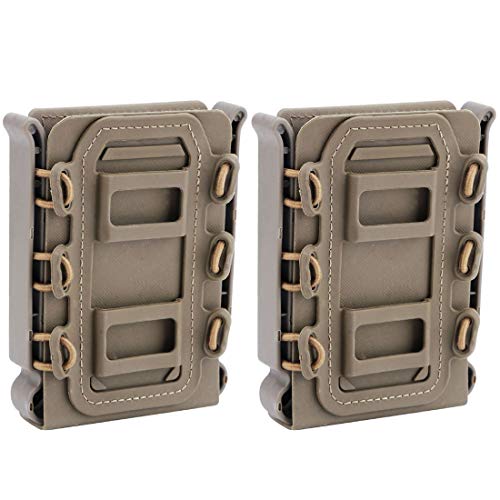 GODNECE Mag Pouch Molle, 2 Stücke Magazintasche Molle Fastmag Ar15 M4 5.56 7.62 Magazintasche für Nerf (Schlamm) von GODNECE