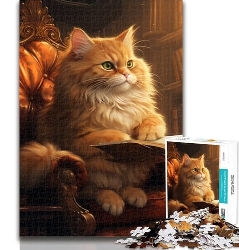 1000 Teile für Erwachsene, Katzen-Lesebuch, 1000-teiliges Puzzle für Erwachsene und Jugendliche, Lernspiele, Heimdekoration, Künstlersammlung, bildende Kunst, 75x50cm 1000 Teile für Erwachsene, Katzen-Lesebuch, 1000-teiliges Puzzle für Erwachsene und Jugendliche, Lernspiele, Heimdekoration, Künstlersammlung, bildende Kunst, 75x50cm von GOIUYTGM