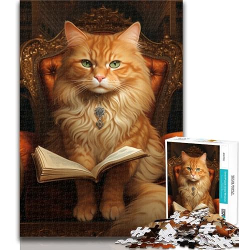 1000-teiliges Puzzle, Katzen-Lesebuch, 1000-teiliges Puzzle für Erwachsene, Geschenke, Geschenke für Freunde und Familie, für Kinder ab 14 Jahren, 26x38cm 1000-teiliges Puzzle, Katzen-Lesebuch, 1000-teiliges Puzzle für Erwachsene, Geschenke, Geschenke für Freunde und Familie, für Kinder ab 14 Jahren, 26x38cm von GOIUYTGM