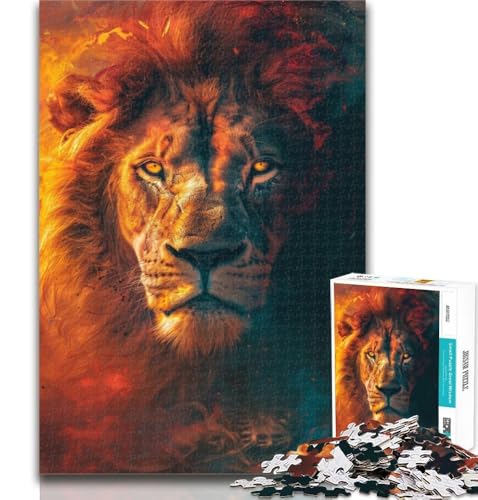 1000-teiliges Puzzle Fantasy Lion Puzzle für Erwachsene 1000 Teile, Spielzeug, Lernspiele, Stressabbau, Stärkung der Liebe zwischen Paaren, 50x75cm 1000-teiliges Puzzle Fantasy Lion Puzzle für Erwachsene 1000 Teile, Spielzeug, Lernspiele, Stressabbau, Stärkung der Liebe zwischen Paaren, 50x75cm von GOIUYTGM