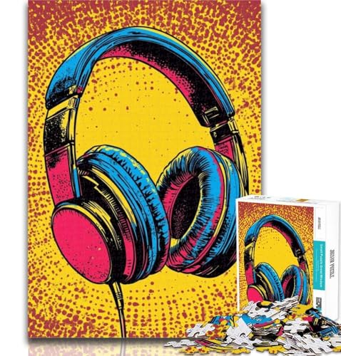 Puzzles Kopfhörer-Kunst-Puzzles für Teenager 1000 Teile, Dekomprimierendes intellektuelles Lernspielzeug Tolle Geschenke und Spielzeuge 50x75cm Puzzles Kopfhörer-Kunst-Puzzles für Teenager 1000 Teile, Dekomprimierendes intellektuelles Lernspielzeug Tolle Geschenke und Spielzeuge 50x75cm von GOIUYTGM
