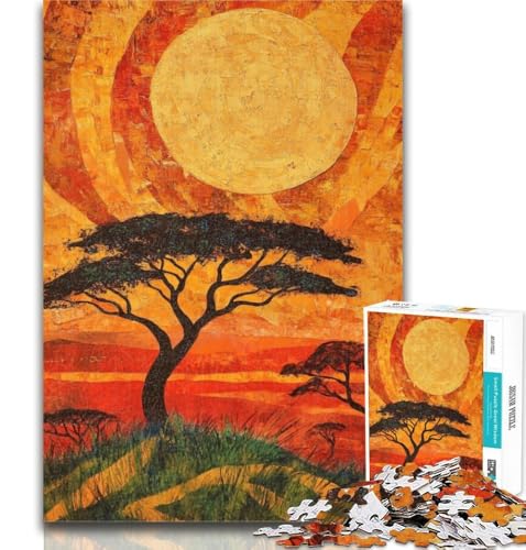 Teenager-Puzzles Afrikanische Graslandschaften Puzzle für Erwachsene 1000 Teile, mit passendem Poster und Quizblatt für 14-Jährige, 50x75cm Teenager-Puzzles Afrikanische Graslandschaften Puzzle für Erwachsene 1000 Teile, mit passendem Poster und Quizblatt für 14-Jährige, 50x75cm von GOIUYTGM