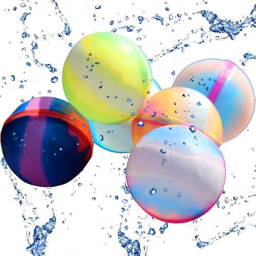 Nachhaltige Wasserbomben Wiederverwendbar Qualitativ Hochwertig Moderne Farben Wasserballons aus Silikon mit 16 kleinen Magneten Selbstschließend (12) von GOKarli