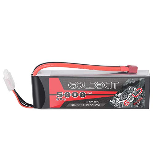 GOLDBAT Lipo Batterie 5000mAh 3S 50C 11.1V RC Batterie Soft Pack mit Deans Anschluss für RC Auto LKW Flugzeug Hubschrauber Boot RC Quadcopter von GOLDBAT