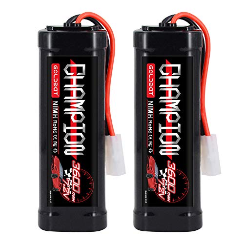 GOLDBAT RC Akku 3600mAh NiMH Akku 7.2V Pack Batterie Ersatzakku Für RC Autos Flugzeug Helikopter Boot Buggy Modellbau Autos Flugze von GOLDBAT