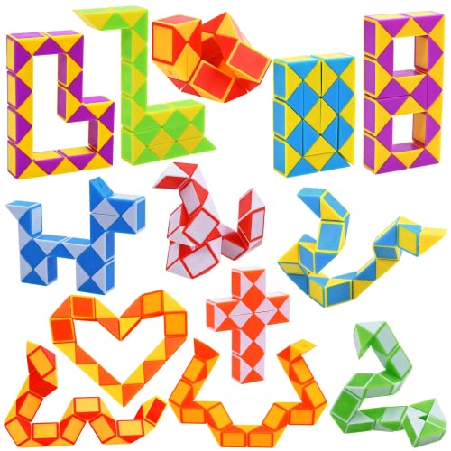 GOLDGE 13 Teile Magische Schlange Magic Snakes Puzzle Cube Mini Twist Puzzle Twisty Toy für Kinder und Erwachsene, Geschenk zum Geburtstag für Kinder.. von GOLDGE