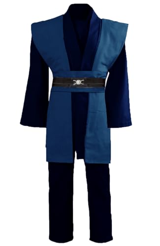 GOLDSTITCH Herren Tunika Robe Ritter Fancy Cool Cosplay Kostüm, Blau (Tunika), XL von GOLDSTITCH