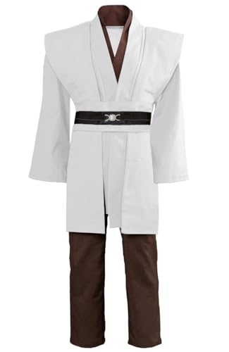 GOLDSTITCH Herren Tunika Robe Ritter Fancy Cool Cosplay Kostüm, Weiß (Tunika), Medium von GOLDSTITCH