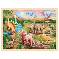 GOKI 57348 Einlegepuzzle 96 Teile Dinosaurierwanderung von GOLLNEST & KIESEL GOKI