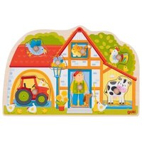 GOKI 57349 Steckpuzzle 7 Teile Unser Bauernhaus von GOLLNEST & KIESEL GOKI