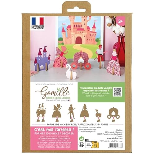 GOMILLE - Prinzessinnen-Set – Form aus Holz zum Zusammenbauen – Spielzeug für Kinder ab 3 Jahren – kreatives Lernspiel – hergestellt in Frankreich von GOMILLE