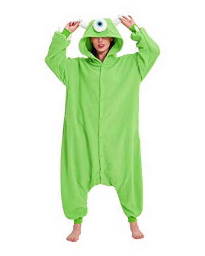 GONAAP Einteiler für Erwachsene, Unisex, Pyjama, Tier, Einteiler, Mike Wazowski, 9-10 Años von GONAAP