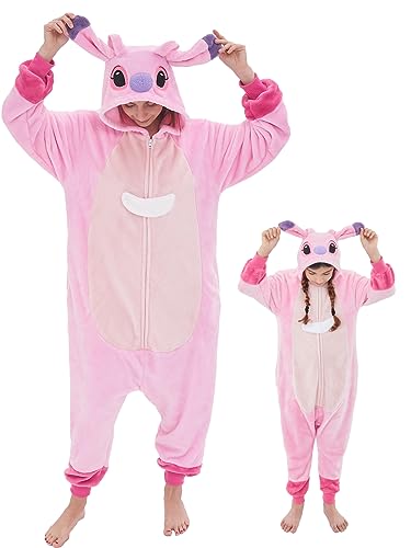 GONAAP Unisex Erwachsene Onesie Pyjama Tier Einteiler Kostüm Cosplay Nachtwäsche Winkel 13-14 Jahre von GONAAP