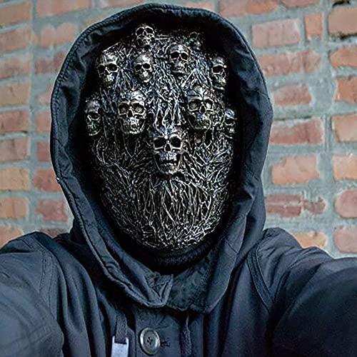 GONGXIFC Halloween Totenkopf Maske,Oni Maske,Steampunk Maske,Schreckliche Dämonen Maske,Realistische Vollgesicht Totenkopf (1) von GONGXIFC