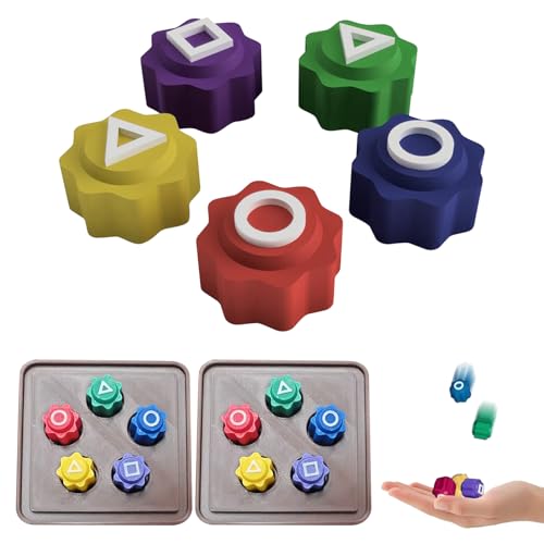 Gonggi Traditionelles Koreanisches Spielspiel Gonggi Jack Jack Stein Kieselstein Set,Gonggi Jack Stone Pebbles Set Game 5 Piece Gonggi Stone Set (10 Pieces + Base) von GONGXIFC