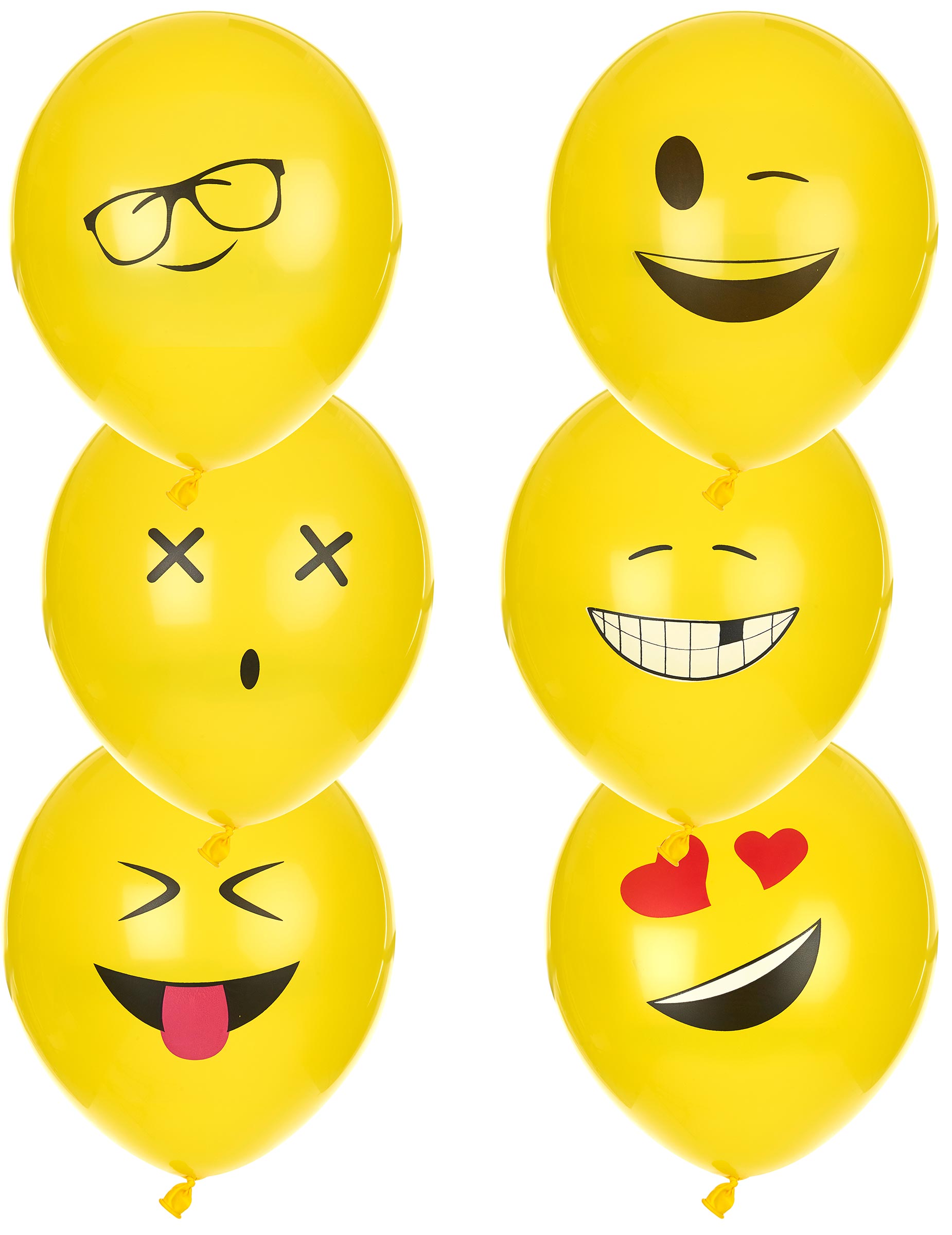 Ballons Imoji 6 Stück gelb von GOODMARK