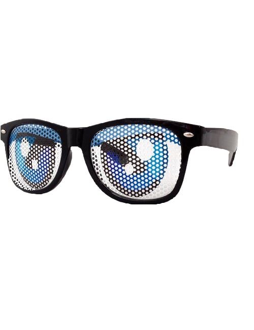 Blaue Party-Augen Brille schwarz-blau von GOODMARK