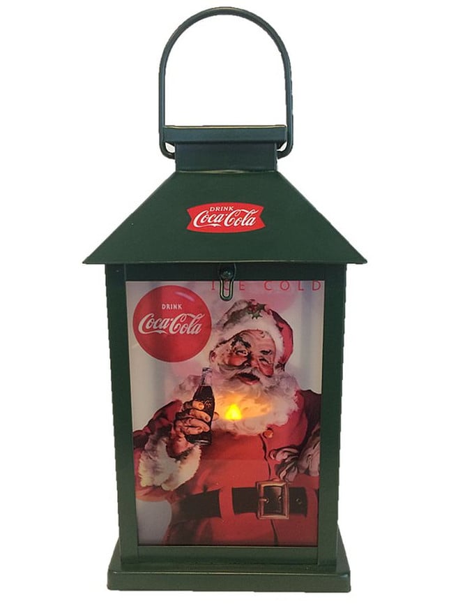 Coca Cola-Laterne Weihnachts-Deko bunt 12x26cm von GOODMARK