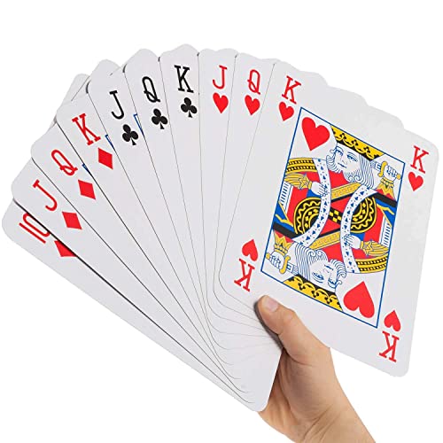 GOODS+GADGETS Jumbo Pokerkarten in XXL - Riesige Poker Spielkarten Gigantisches Kartenspiel mit 52 Karten von GOODS+GADGETS