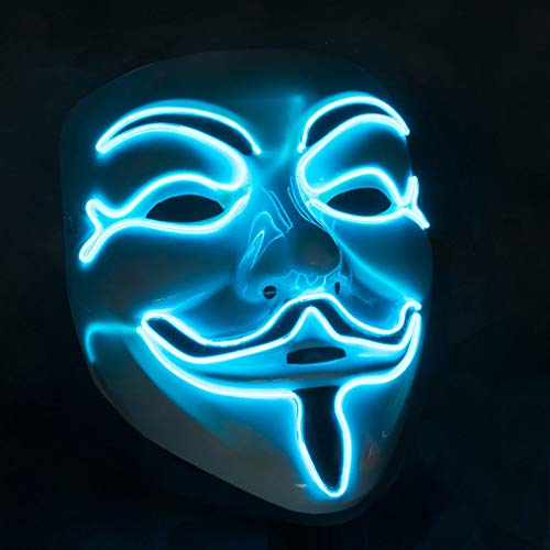 GOODS+GADGETS LED Anonymous Maske - beleuchtete V wie for Vendetta Guy Fawkes ACTA Mask von GOODS+GADGETS