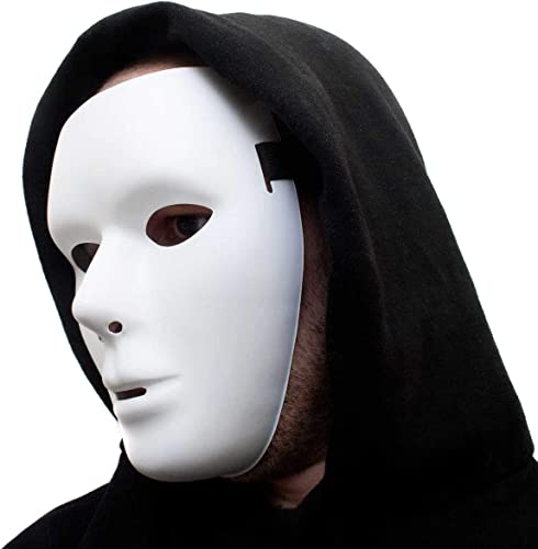 GOODS+GADGETS Phantom-Maske Design weiße neutrale maskuline anonyme Horror Halloween Maske von GOODS+GADGETS