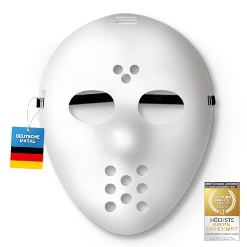 GOODS+GADGETS Weiße Jason Ice-Hockey Maske Friday 13 Eishockey Hockeymaske Horror Halloween Mask von GOODS+GADGETS