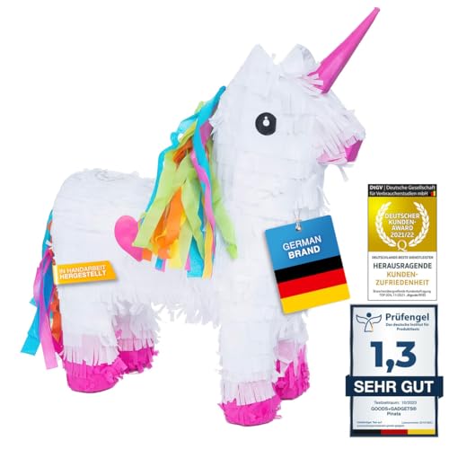 Pinata Party-Dekoration zum Befüllen mit Süßigkeiten für Kinder-Geburtstag Hochzeit Feier - (Süßes Einhorn) von GOODS+GADGETS