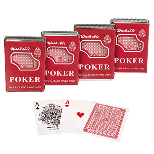 GOODS+GADGETS Royal Kunststoff Poker-Karten Plastikkarten Spielkarten aus 100% Plastik; 4 Decks von GOODS+GADGETS